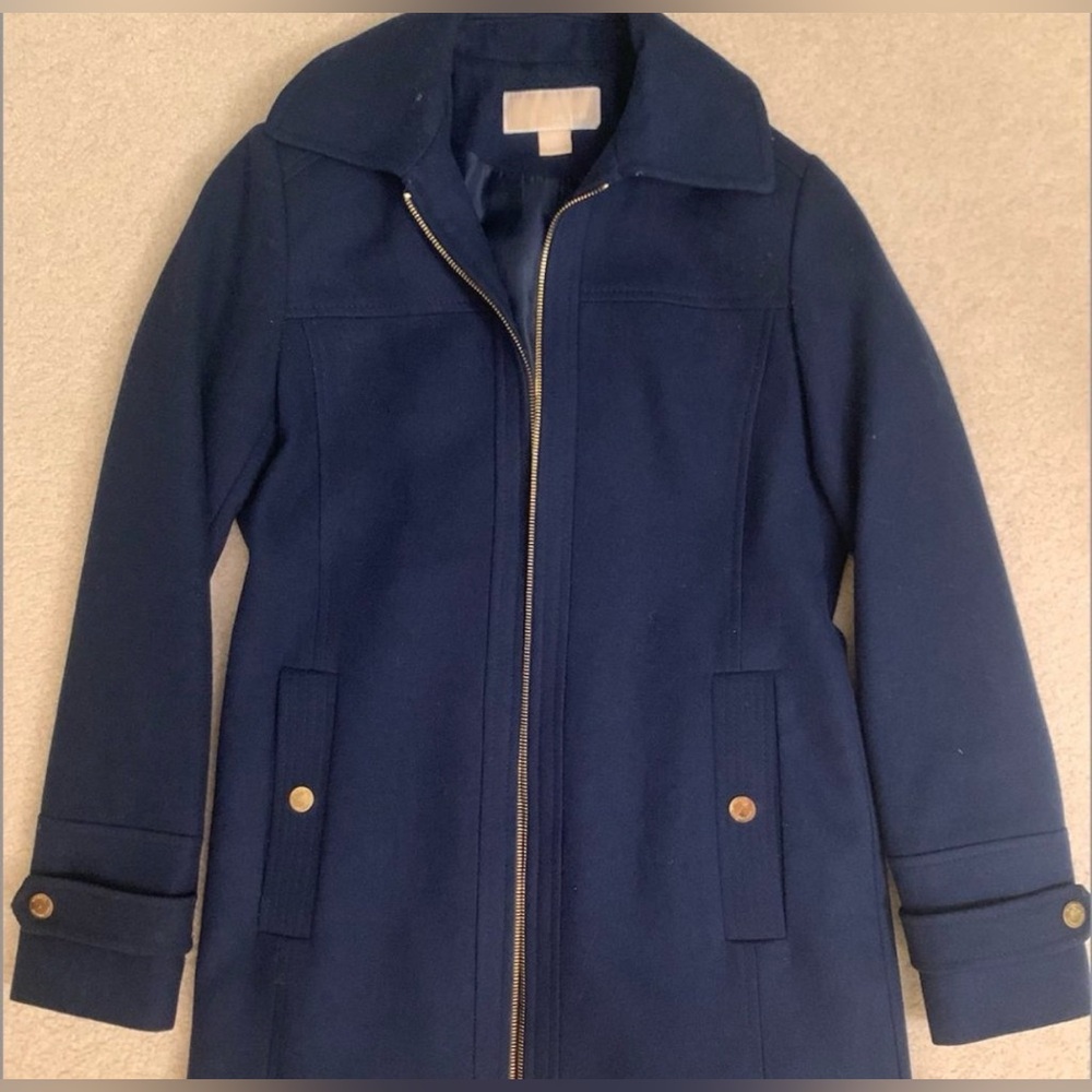 Michael Kors Wool Navy Coat - XS